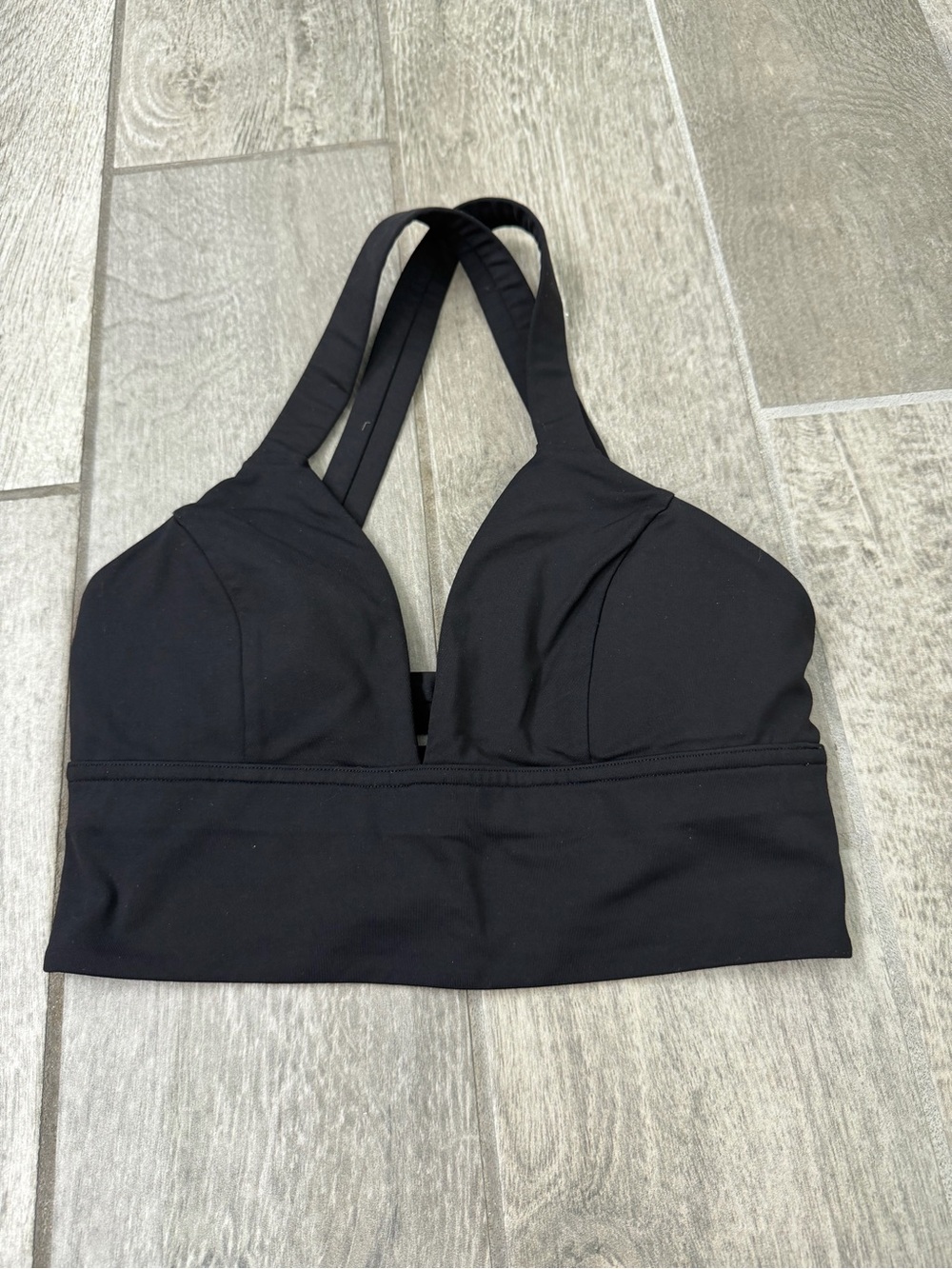 lululemon athletica Black Double-Strap Longline Sports Bra